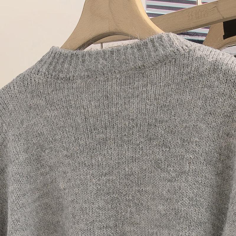 Sibeishe Women's Autumn Floral Embroidered Knit Pullover