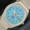 VINTAGE CITIZEN AUTOMATIC 8200 JAPAN MENS SKY BLUE COLOR DIAL WATCH A500216-2 R151b-a500216