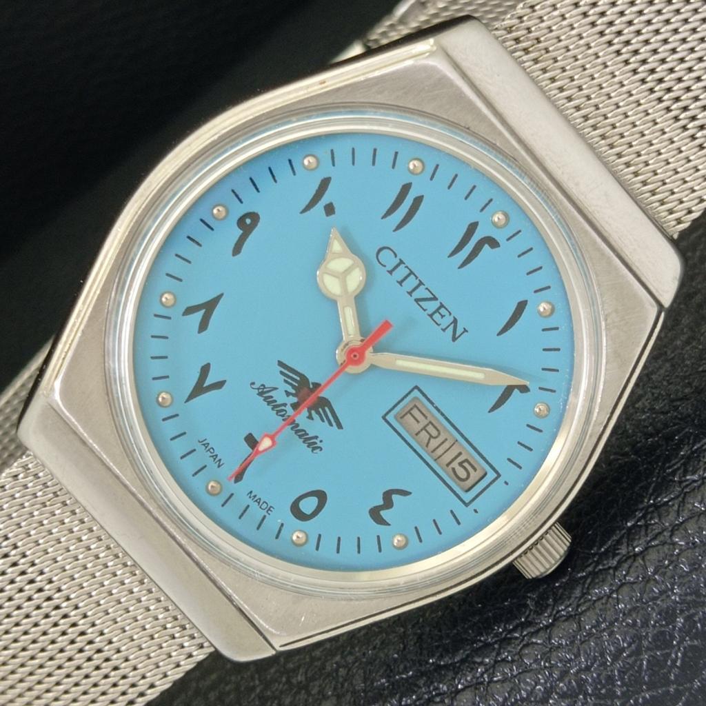 

ВИНТАЖНЫЕ МУЖСКИЕ АВТОМАТИЧЕСКИЕ ЧАСЫ CITIZEN 8200 ЯПОНИЯ ЦВЕТ НЕБЕСНО-ГОЛУБОЙ ЦИФЕРБЛАТ a500216-2 R151b-a500216