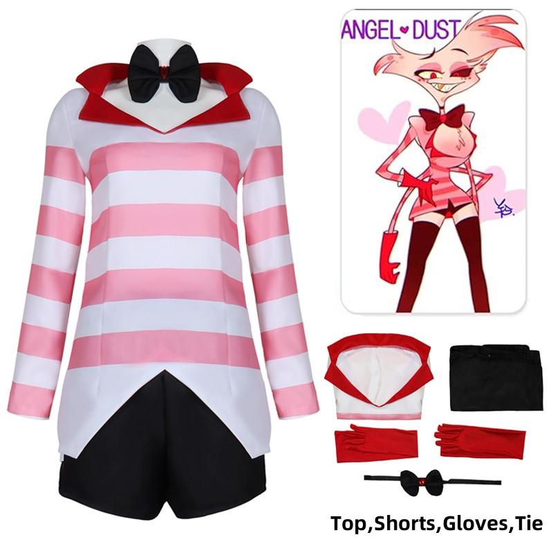 Hazbin Cosplay Hotel ALASTOR Dust Angel Uniformní Cosplay Kostým Muži Ženy Halloween Kostým Celá sada
