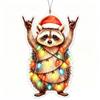 Acrylic Cat & Sloth Flat Christmas Tree Ornament Decorations