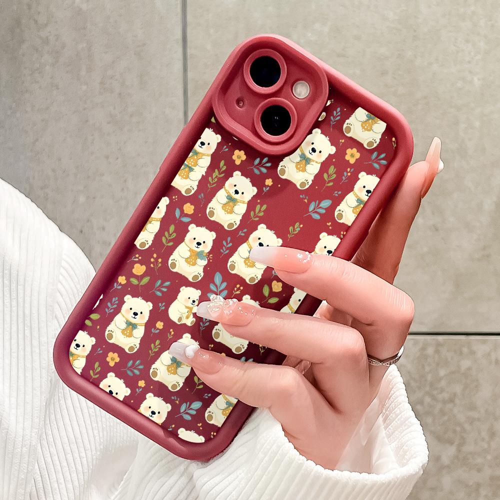 Soft Silicone Square Ladder Printing Pattern Phone Casing Full Cover Camera Shockproof Protection Rubber Case for Xiaomi Redmi