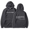 Dear, the world behind me has become more beautiful because of you. Retro print loose-fitting women's hooded sweatshirt, casual and fashionable.