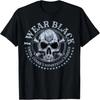 I Wear Black Until There's Something Darker Skull Metal Head T-Shirt