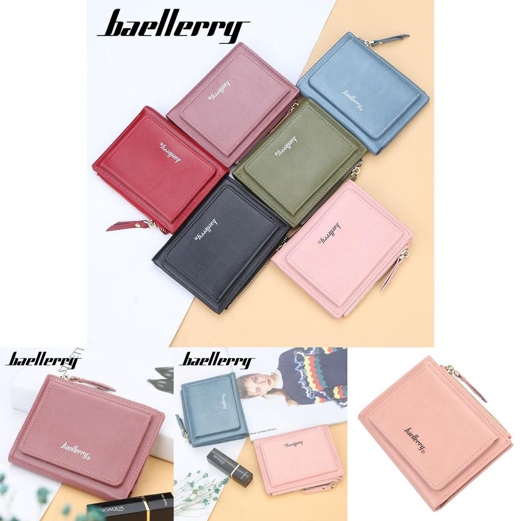 Pu Leather Short Zipper Wallet With Snap Closure For Daily Use