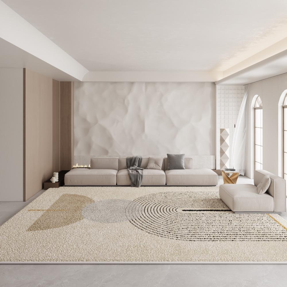 

2024 Роскошный кремовый ретро французский ковер: Противоскользящий коврик для гостиной и спальни 100x100cm - Do not order independently