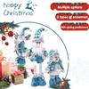 Retractable Blue Santa Claus, Snowman & Elk Christmas Ornaments