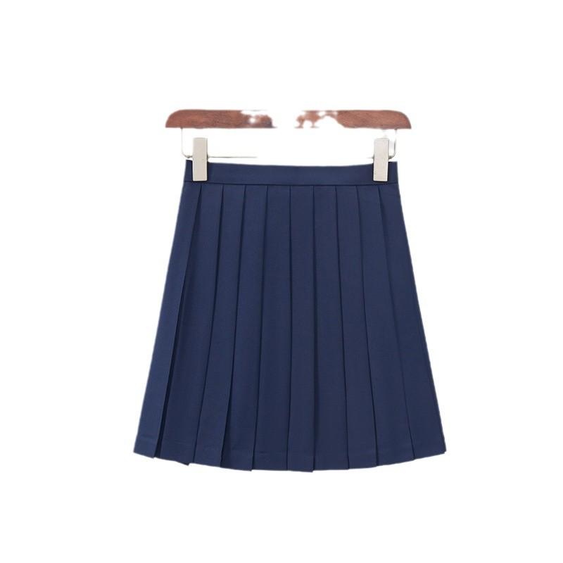 Authentic Dark Blue Three-Piece JK Uniform: Soft Girl Long-Sleeved Sailor Suit In Japanese Style
