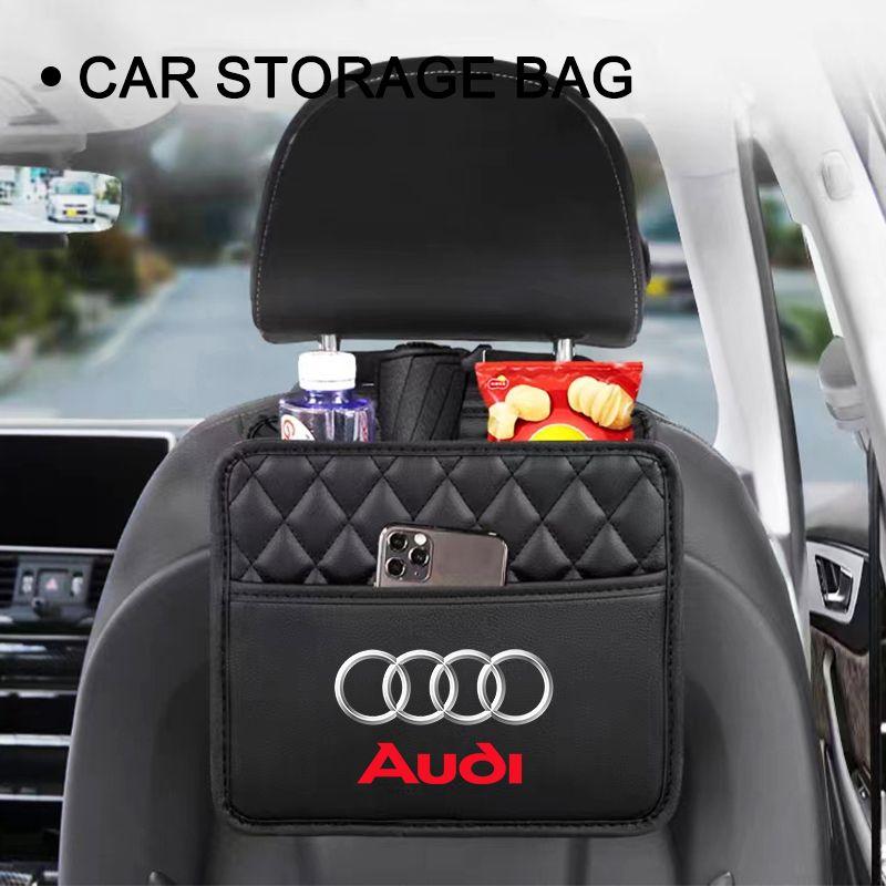Car Storage Bag Multi-function Seat Back Storage Pocket Suspension for Audi Q3 Q5L Q7 Q2L S4 S5 S6 S7 S8 TT RS3 RS4 A6L A4L A3 A4 A7 A5 8P 8V 8L R8