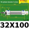 Corrosion Resistant Stainless Steel Pneumatic Cylinder 16-40mm/50-150mm