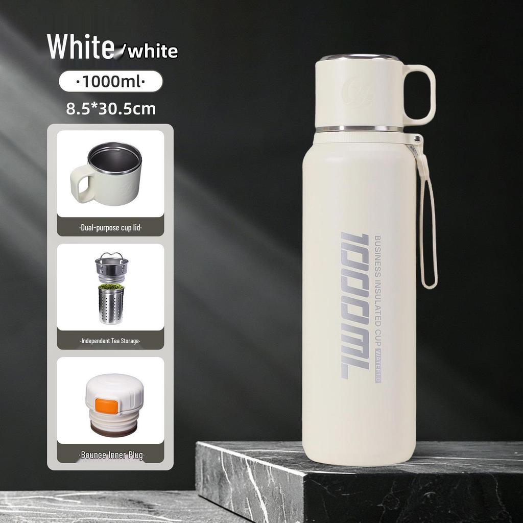Large Capacity 316 Stainless Steel Thermos with Tea Infuser – Portable, Leak-Proof Bottle for Hot/Cold Retention