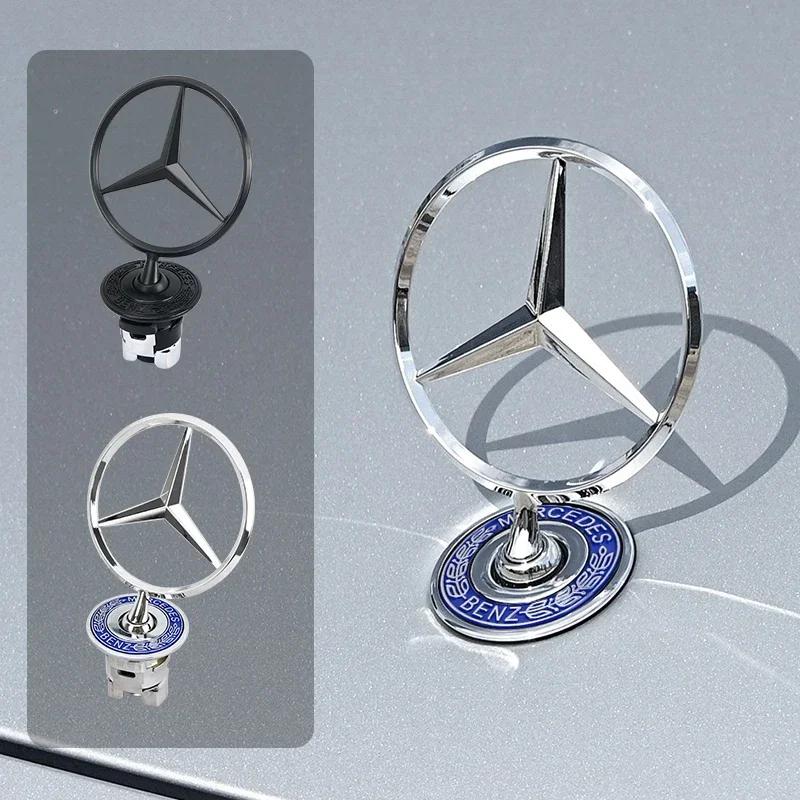 AAVJ1 Car Bonnet Label Badge 3D Star Zinc Alloy Car Front Hood Emblem for Mercedes Benz W203 W204 W205 W206 W212 W213 W222 W223 E300