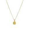 Japanese Korean Minimalist Sugar Cube Pendant Necklace - Women's High-End Fashion Clavicle Chain, Little Red Book Style