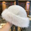 Autumn and Winter Faux Mink Hats for Women High End and Versatile In Winter Plush Fisherman Hats Headwear Warm and Ear Protecting Mongolian Hats