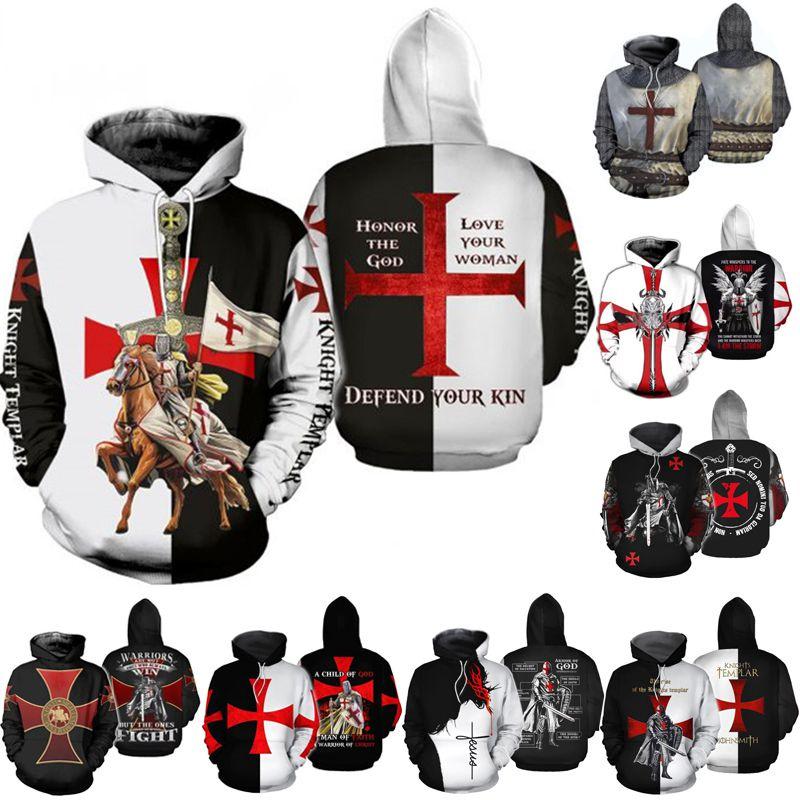 Knight Cross Cosplay Sweatshirt 3d Printed Hoodie Pullover Jacket Suit Costume