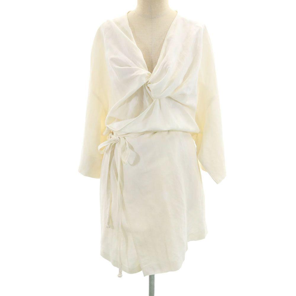 

jonnlynx Made in Japan Linen Blend Short sleeve one piece M white Women Used