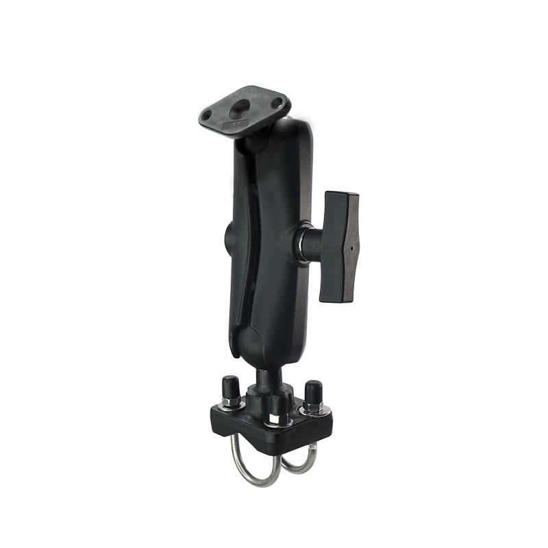 Industrial Forklift Tablet Mount with 1.5" VESA Ball Head and Double U-Bolt for Round Tubes