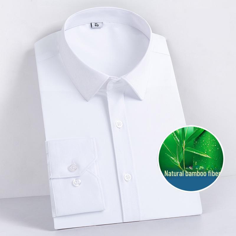 2022 Premium Men's Long-Sleeve Iron-Free Pure Cotton Shirt - Light Luxury Business Wear