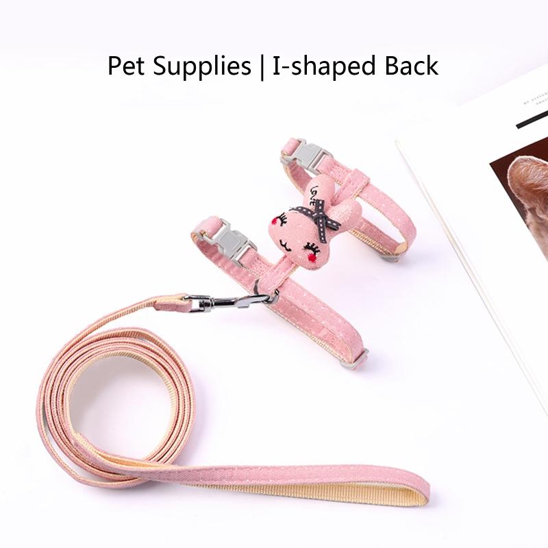 Cats Harness and Leash Set Escape Proof Small Animal Leashes Leash and Collar Easy Control Multicolor Collar & Leash