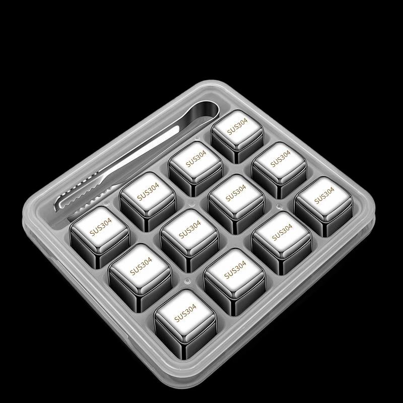 304 Stainless Steel Reusable Ice Cubes Set