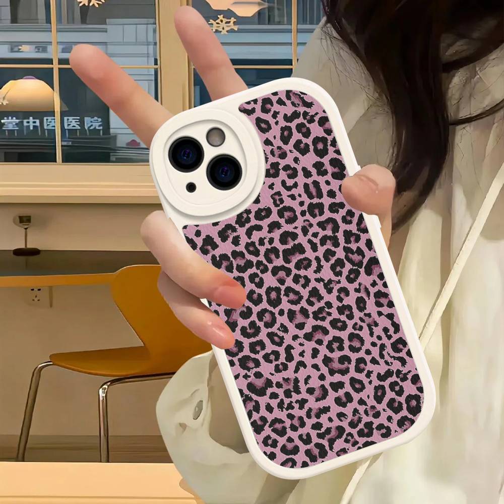 Leopard Cheetah Print Phone Case For IPhone 16 15 14 13 12 11 Pro Max Plus Mini Leather Cover