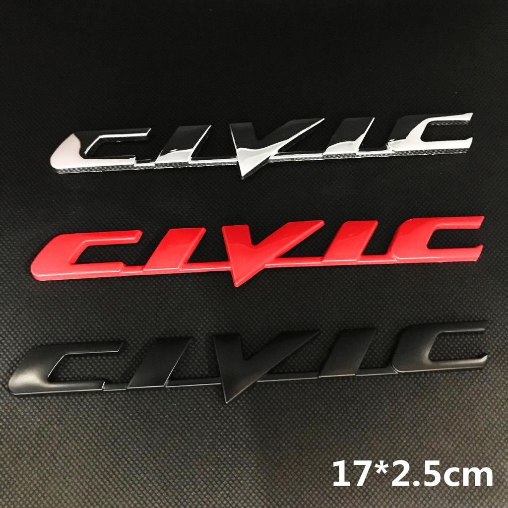 AAALY1 3D Honda Car Personalized Metal Label For The Trunk Sticker For Civic Accord City CR-V Jade Fit Odyssey Hybrid Car Accessories