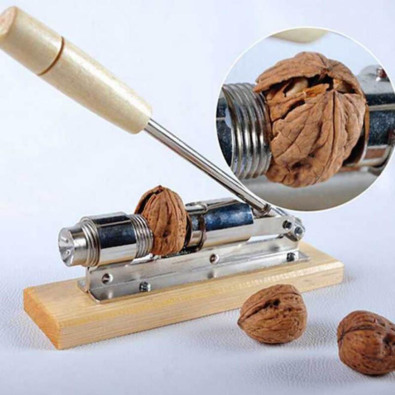 Manual Stainless Steel Nut Cracker Mechanical Sheller Walnut Nutcracker Fast Opener Shell Kitchen Tools Machine