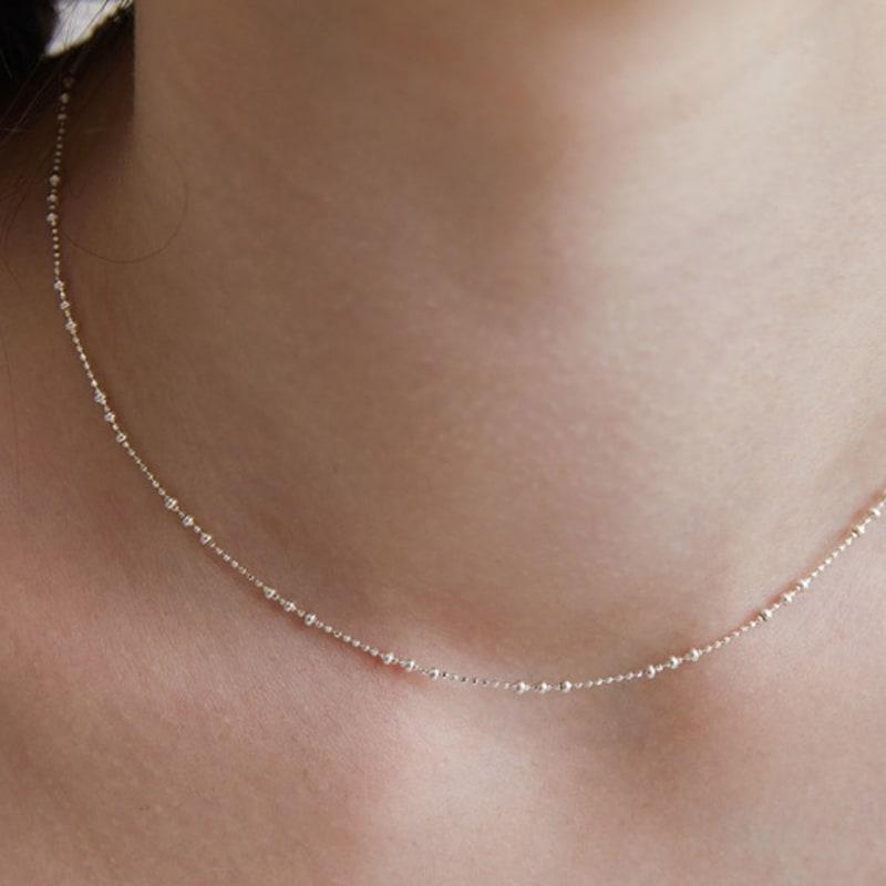 

TATIANA (925 Silver) Triple Ball Chain Necklace NZ2406 Gold Plated