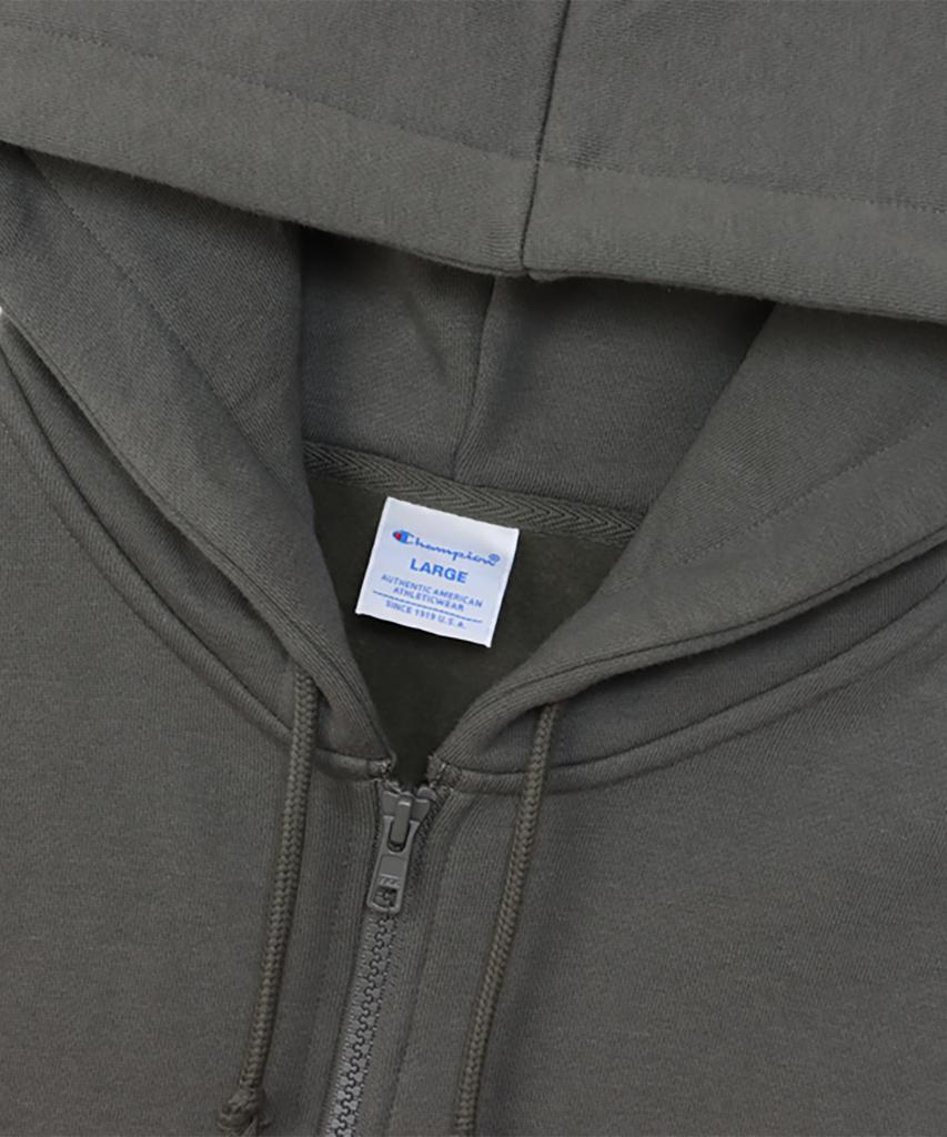 Champion C Logo Regular Fit Zip-Up Hoodie Dark Grey