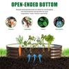 2 Pcs 6x3x1ft Raised Garden Bed Kit Outdoor Oval Metal Garden Planter Ground Planter Box for Gardening Vegetables Flowers Brown