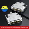 Mixed D-Sub Connector 30Amp - 9W4 Male/Female 5+4 Pin Power Mixed Contact PCB Mount Lock for Stability