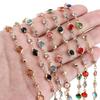 50cm/100cm Color Rhinestone Chain Color Retention Copper Chain DIY Bracelet Necklace Accessories