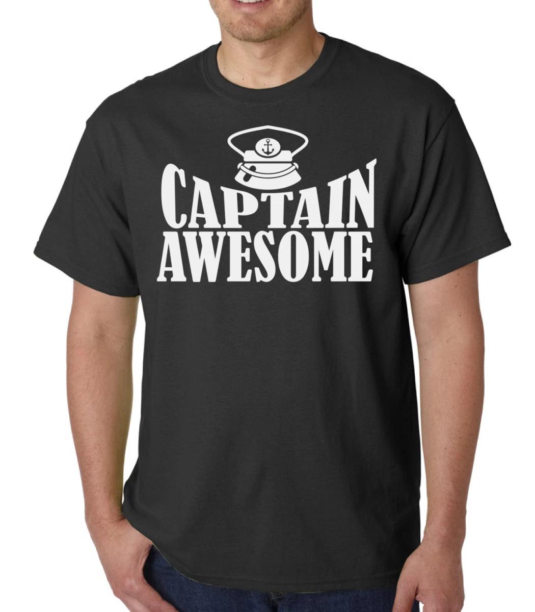 Captain Awesome Fishing Shirt Funny Slogan Performance Fisherman Christmas Gift 4XL
