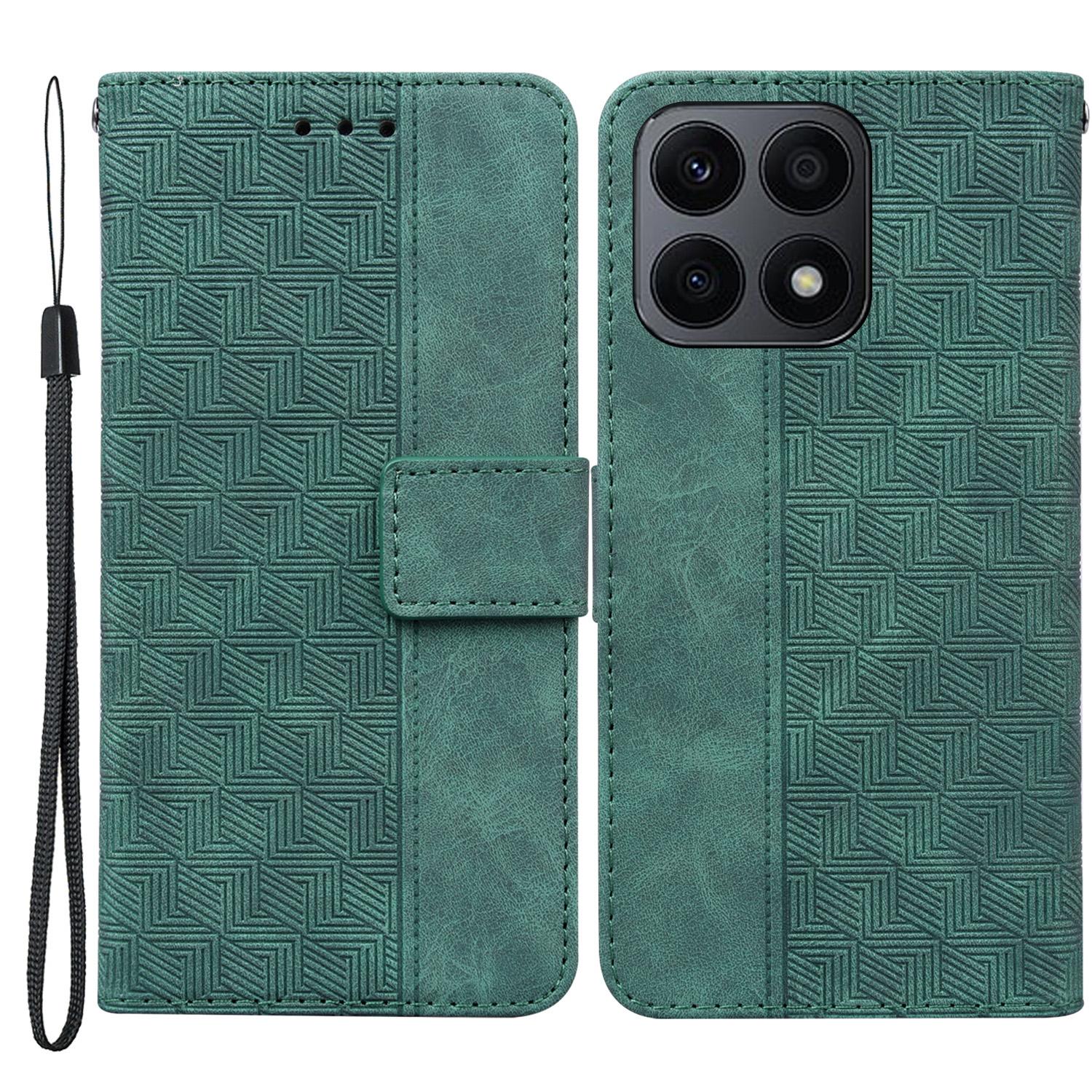 

Защитный чехол для Honor X8a 4G, чехол-кошелек с принтом, кожаный чехол-подставка Green