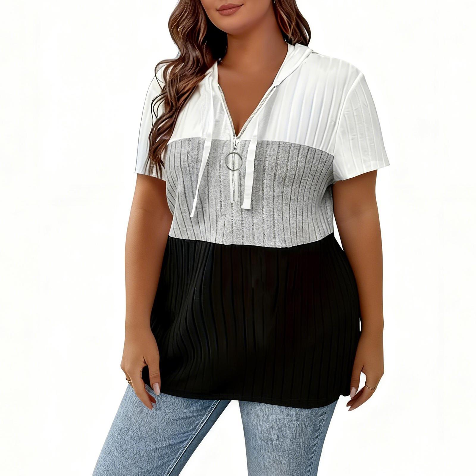 

Women s Fashionable Short Sleeve Elegant Commuting And Casual Top XL білий