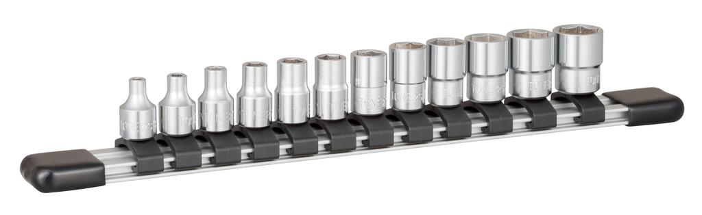 TONE HS212 Drive Socket Set with 12 Pieces 6.35mm (1/4") (Hexagonal Holder),