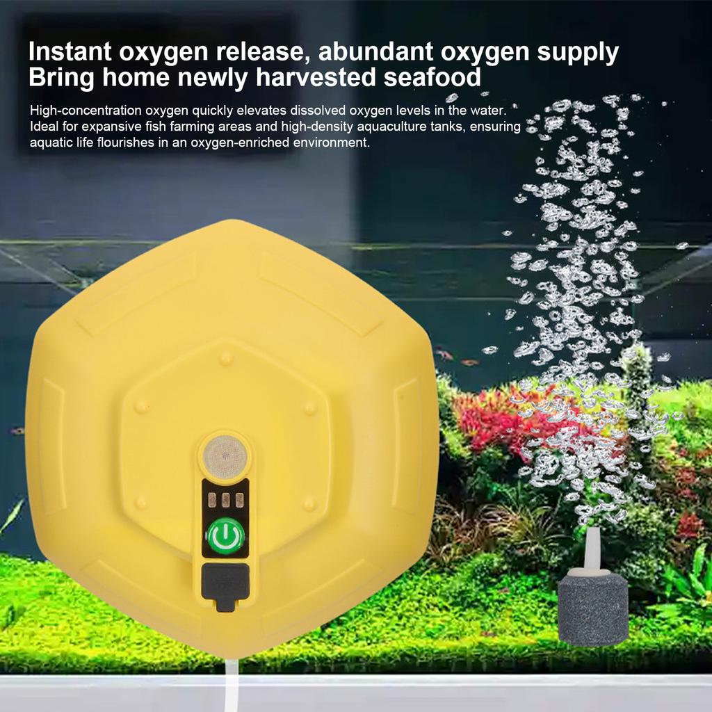 IPX7 Waterproof Floating Fishing Bait Aerator Ultra Quiet Rechargeable Portable Oxygen Air Pump for Live Fish Bucket Aquarium