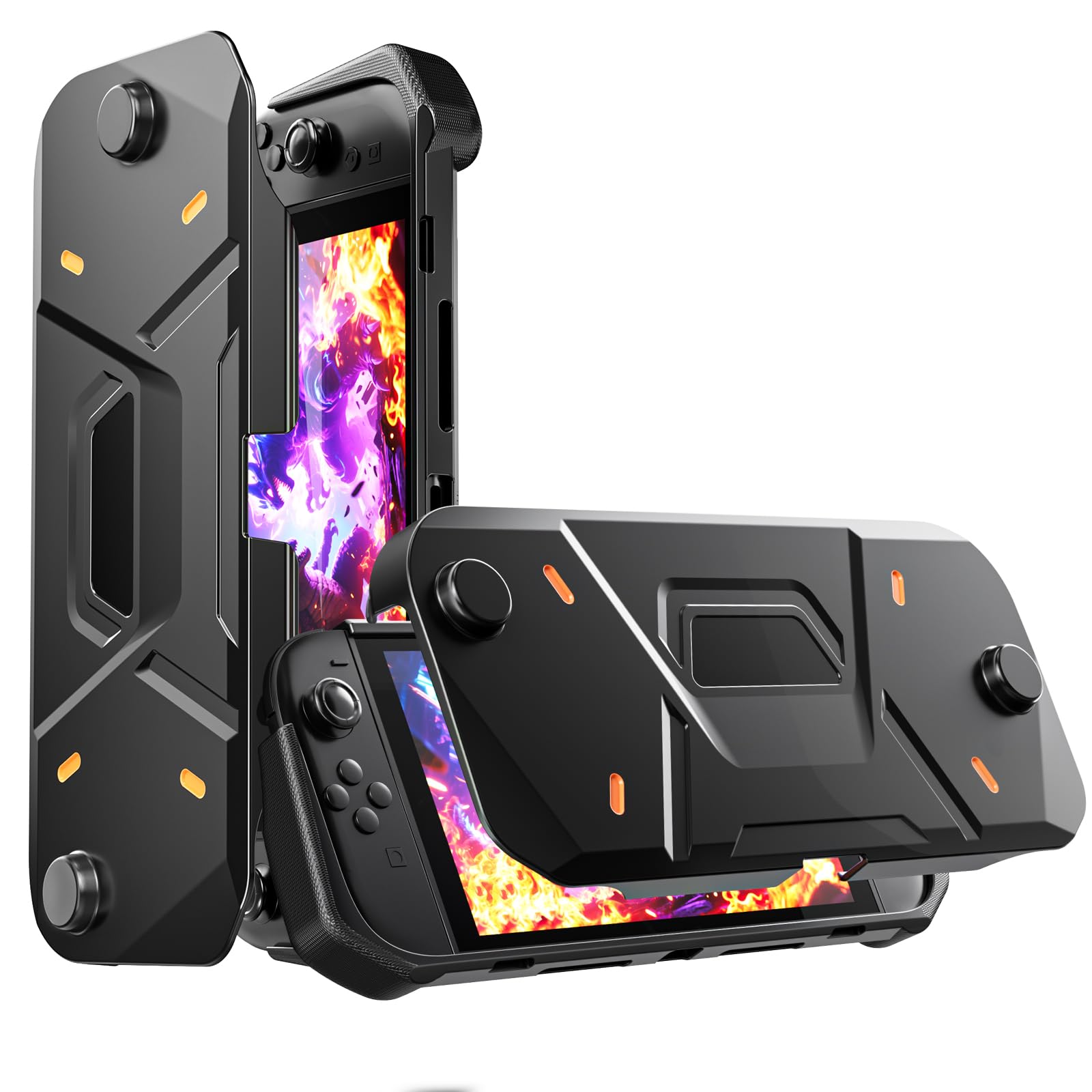 

EterDawn Switch2 Mech Grip Dock Защитный чехол для Switch 2 с двойным хватом, Стиль, Ощущения, Совместимый, Чехол, Кейс,