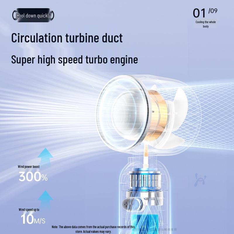 Portable USB High-Speed Mini Handheld Fan with Strong Cooling Turbine