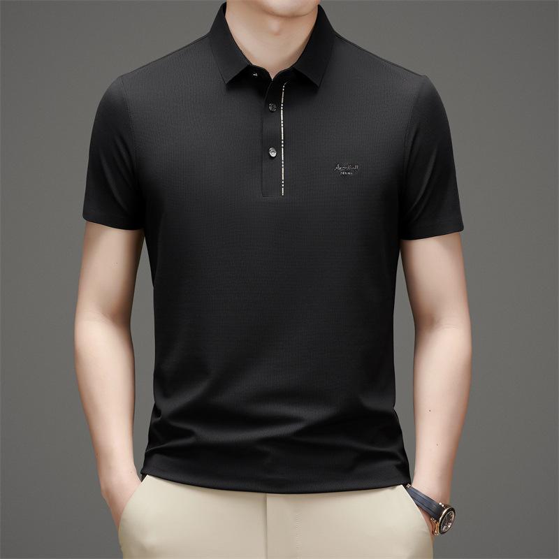 Рубашка ПОЛО из бесшовного шелка без железа — фото 6