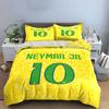 Sfondo giallo, testo Neymar Jr Set biancheria da letto Set copripiumini Copripiumini Federe(1 * Copripiumino 2 * Federe senza imbottitura per piumino)