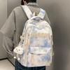 Schoolbag1011 New Tie-dye Schoolbag Junior High School High School College Student Travel Backpack Women's High-value Niche Double Shoulder Messenger