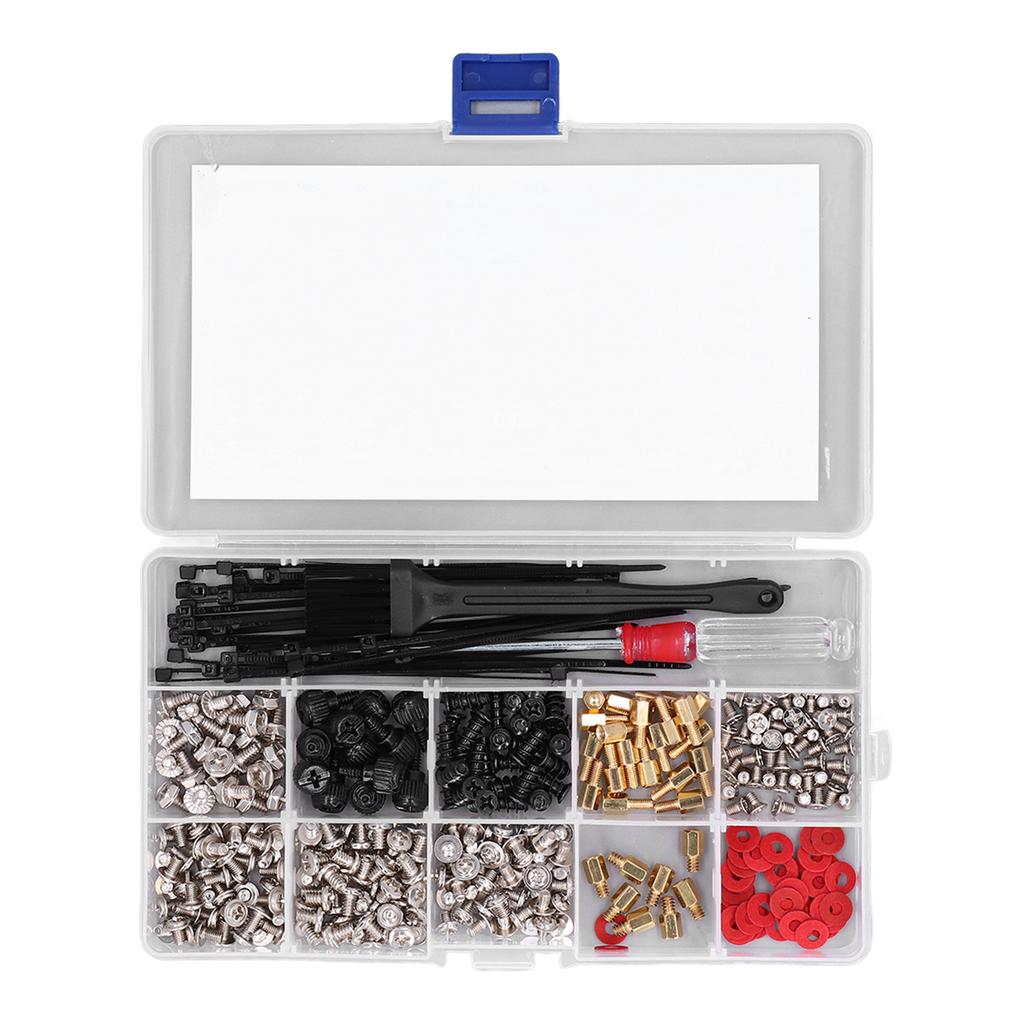 366 Pcs Computer Screw Set Motherboard Standoffs Screw Kit with Screwdriver Brush