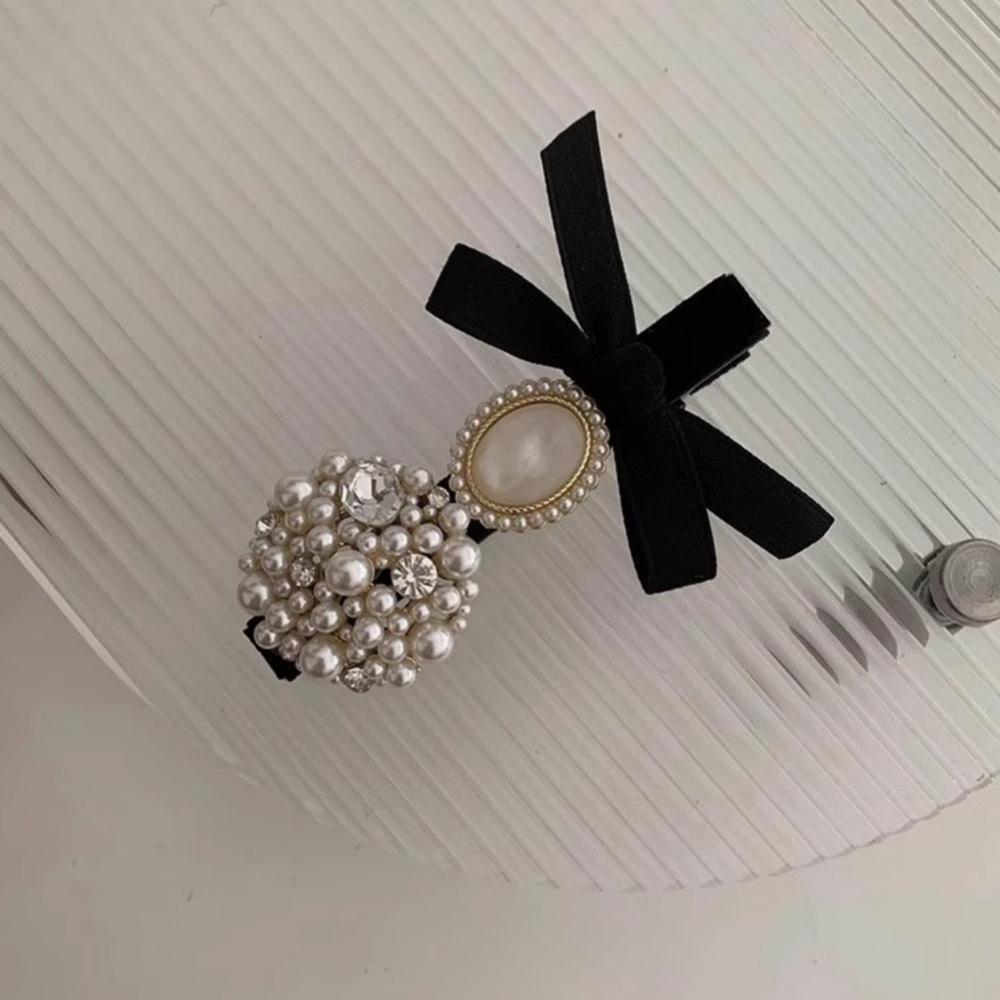 Koreanische reiche Blume Perlen Haarnadel weiblich einfacher Pony Clip Seitenclip Herbst und Winter kleiner duftender Stil Haarschmuck Trend
