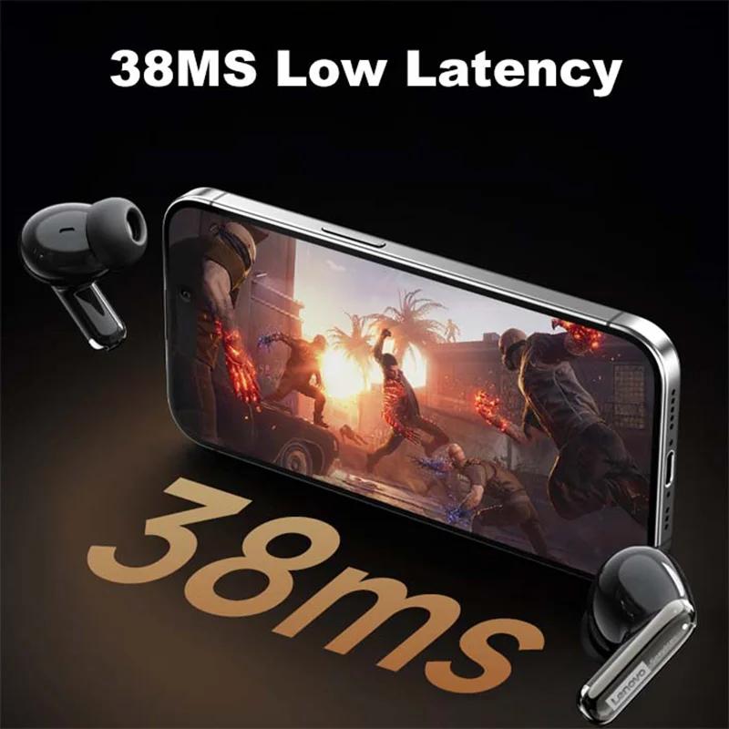 Lenovo LE208 TWS Bluetooth 6.0 Wireless Earphones Stereo ENC Noise Cancelling Headphone 38ms Low Latency Gaming Headset With Mic
