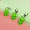 Cute 3D Flocking Frog Keychain Flocked Little Frog Couple Mobile Phone Pendant Car Keyring Earphone Backpack Charms Bag Decor