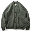New velvet baseball jacket men's simple velvet thickened warm men's baseball collar jacket