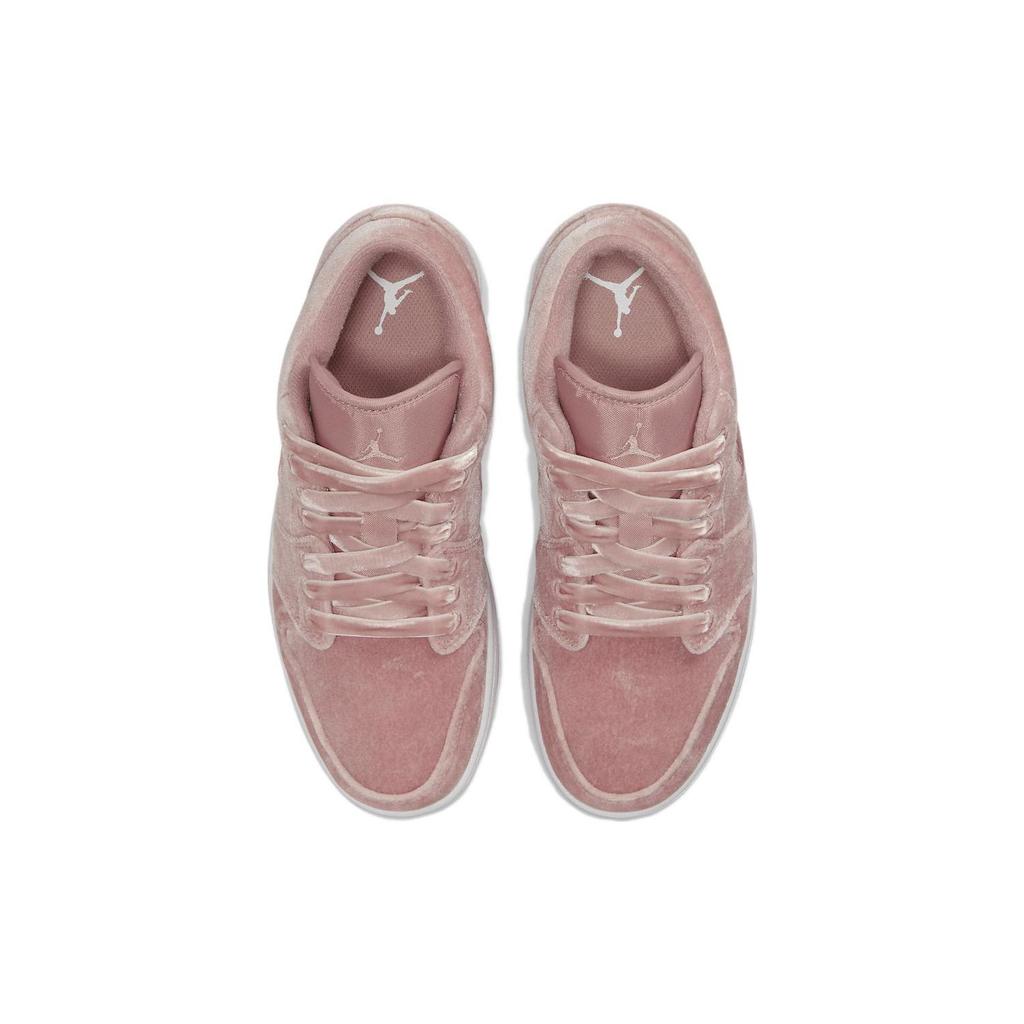 Air Jordan 1 Low SE Pink Velvet Women Sneakers Rust-Pink White DQ8396-600