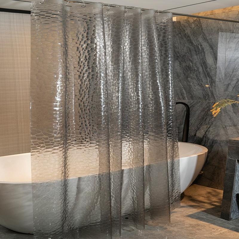 1 шт. 3D Занавеска для ванной комнаты, душа, прозрачная, утолщенная, водонепроницаемая занавеска 180*180cm серый