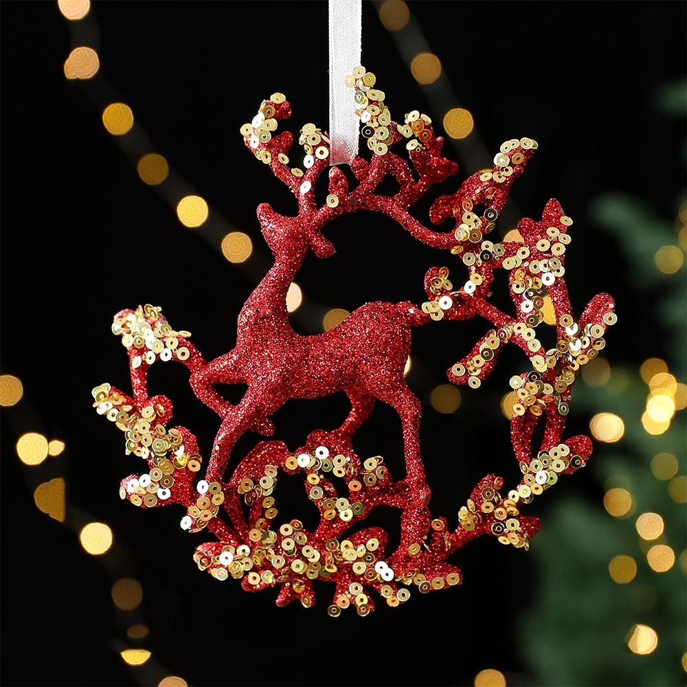 Gold Sequin Christmas Tree Pendant Butterfly Xmas Tree Pendant  Household Decor